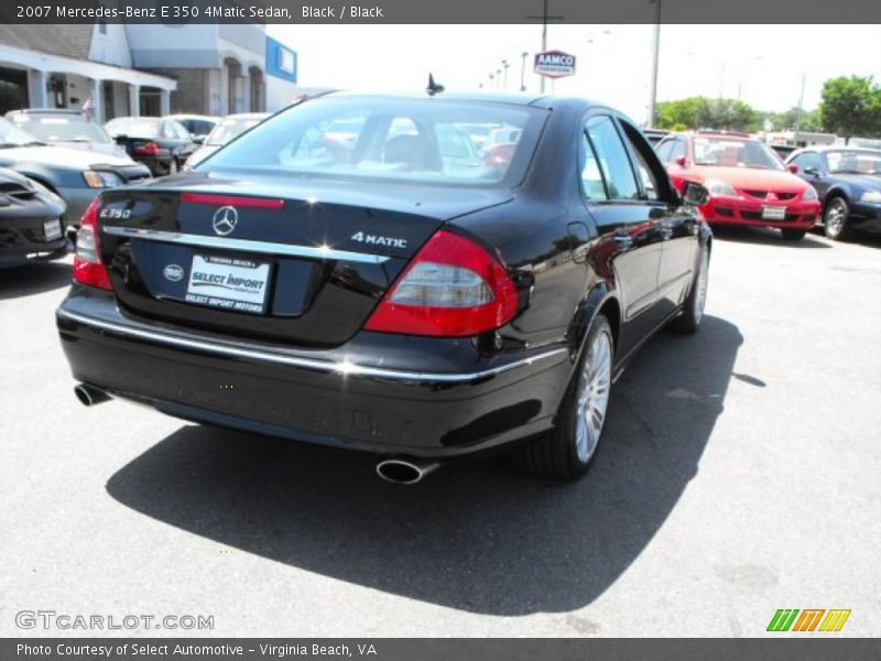 Black / Black 2007 Mercedes-Benz E 350 4Matic Sedan