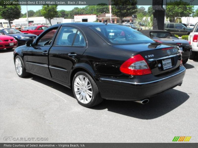 Black / Black 2007 Mercedes-Benz E 350 4Matic Sedan