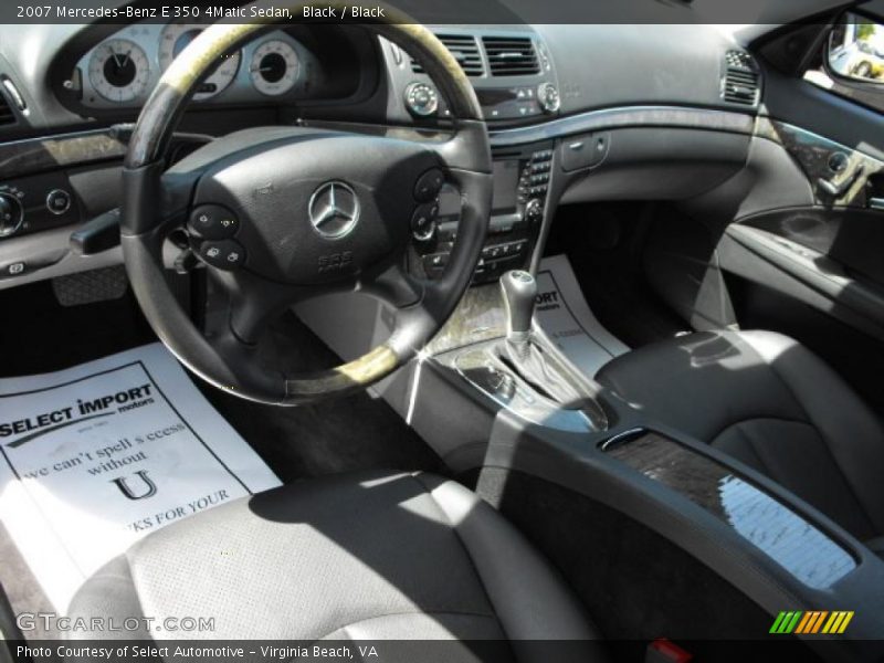 Black / Black 2007 Mercedes-Benz E 350 4Matic Sedan