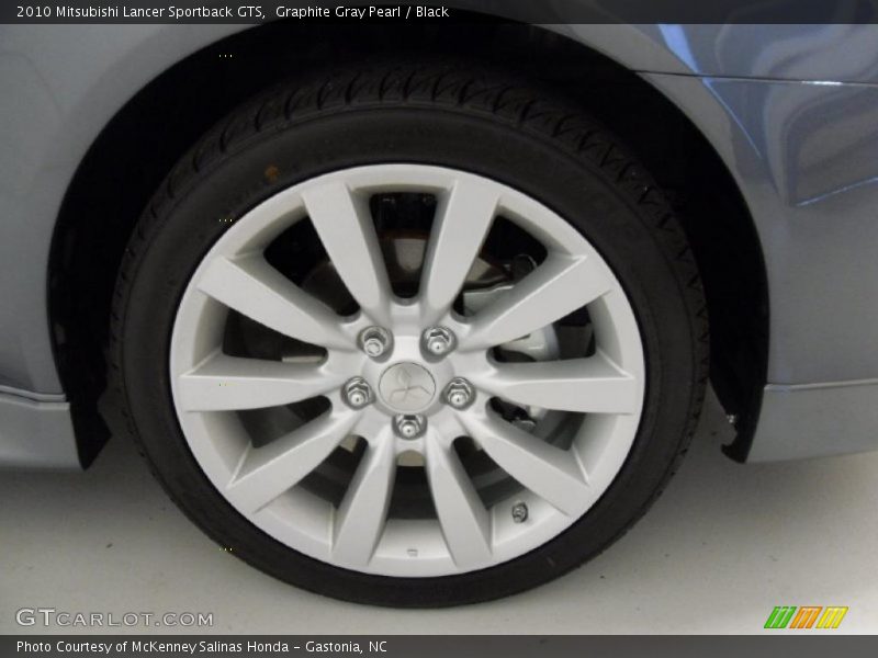 Graphite Gray Pearl / Black 2010 Mitsubishi Lancer Sportback GTS
