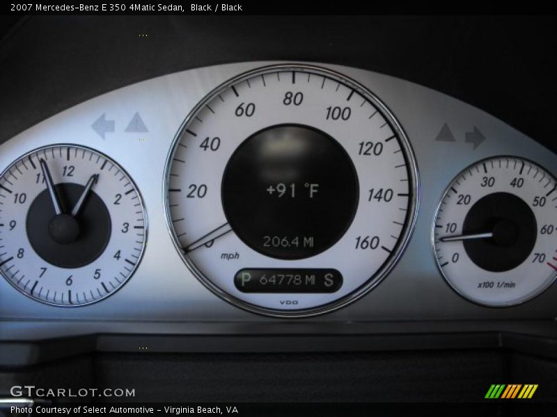Black / Black 2007 Mercedes-Benz E 350 4Matic Sedan