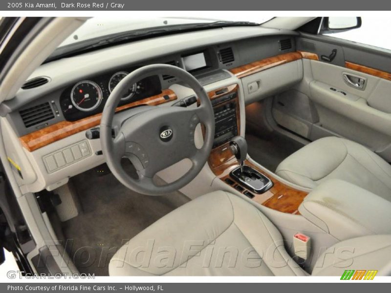 Dark Rose Red / Gray 2005 Kia Amanti