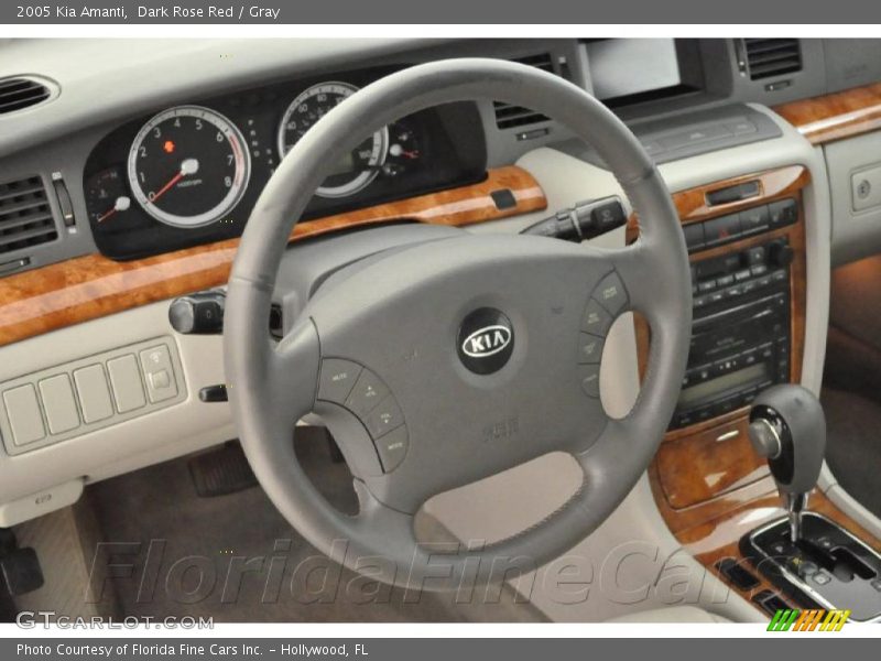 Dark Rose Red / Gray 2005 Kia Amanti