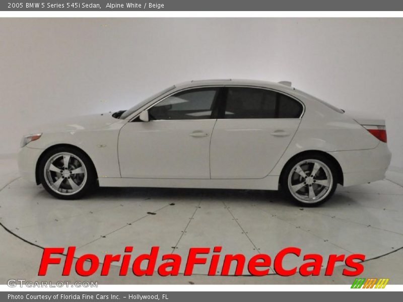 Alpine White / Beige 2005 BMW 5 Series 545i Sedan