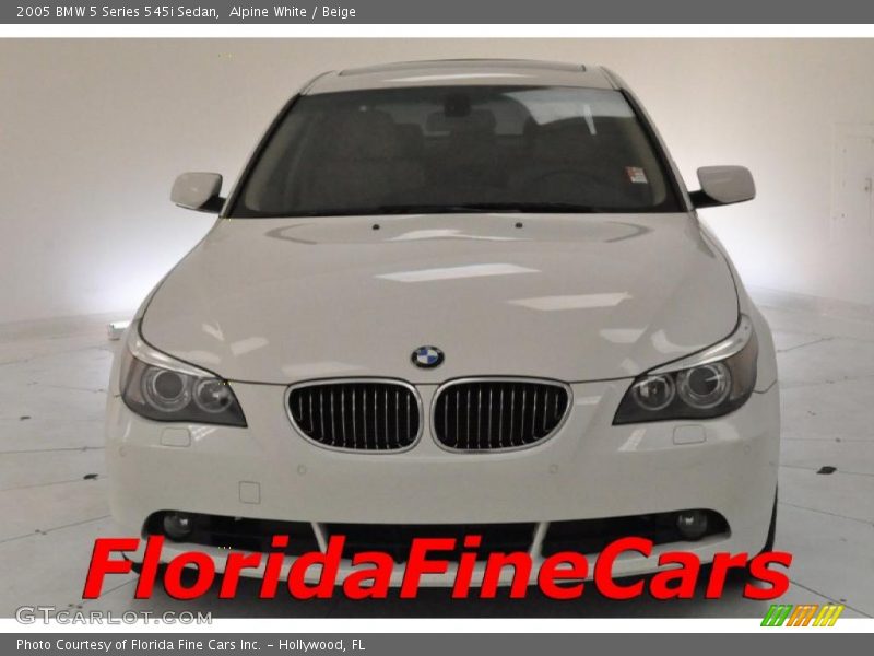 Alpine White / Beige 2005 BMW 5 Series 545i Sedan