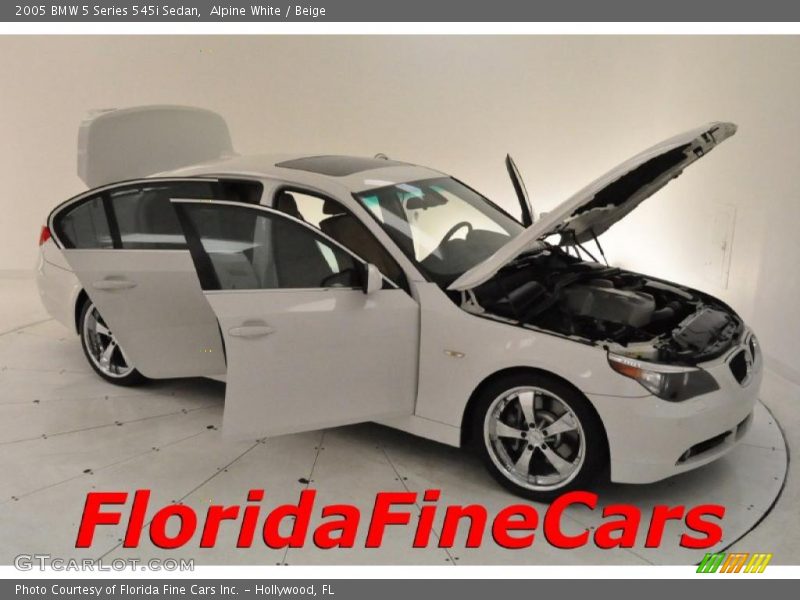Alpine White / Beige 2005 BMW 5 Series 545i Sedan