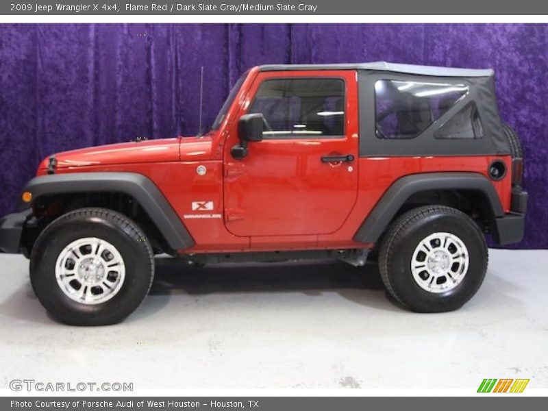 Flame Red / Dark Slate Gray/Medium Slate Gray 2009 Jeep Wrangler X 4x4