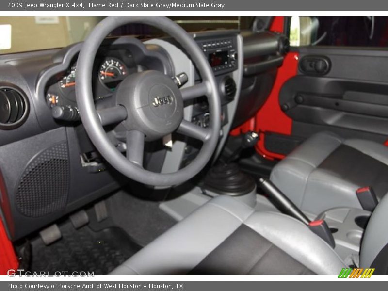 Flame Red / Dark Slate Gray/Medium Slate Gray 2009 Jeep Wrangler X 4x4