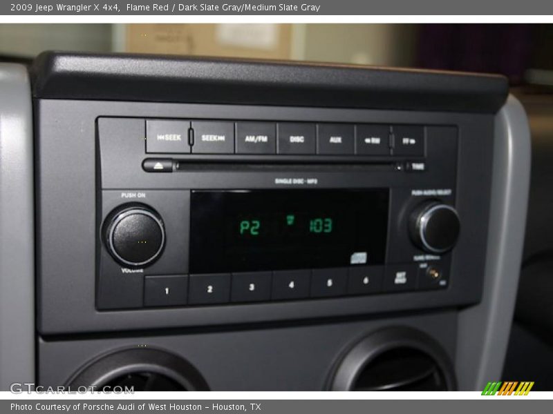 Flame Red / Dark Slate Gray/Medium Slate Gray 2009 Jeep Wrangler X 4x4