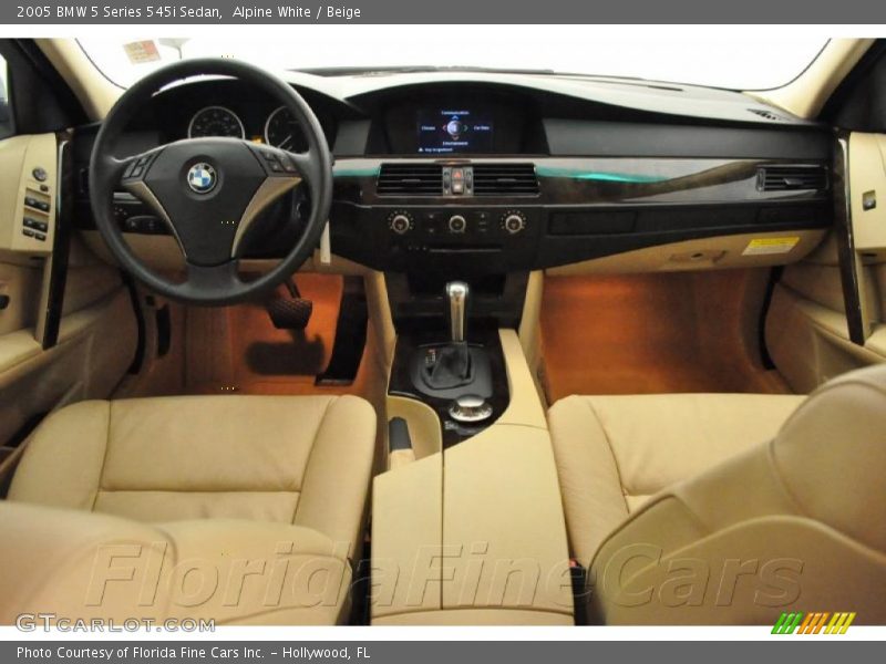 Alpine White / Beige 2005 BMW 5 Series 545i Sedan