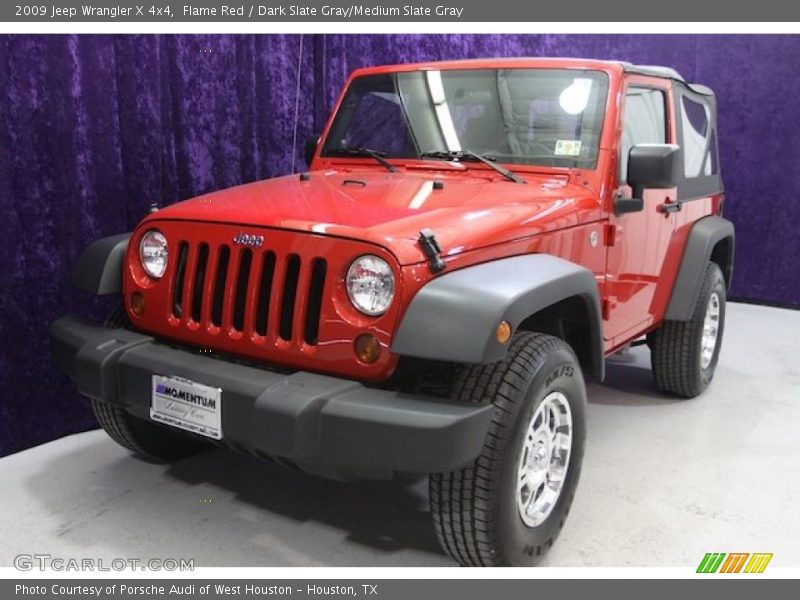 Flame Red / Dark Slate Gray/Medium Slate Gray 2009 Jeep Wrangler X 4x4