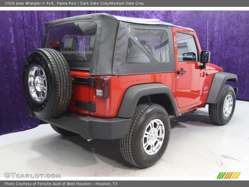 Flame Red / Dark Slate Gray/Medium Slate Gray 2009 Jeep Wrangler X 4x4