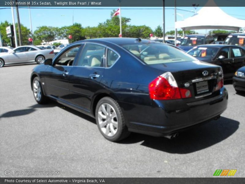 Twilight Blue Pearl / Wheat 2007 Infiniti M 35x Sedan