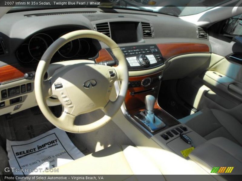 Twilight Blue Pearl / Wheat 2007 Infiniti M 35x Sedan