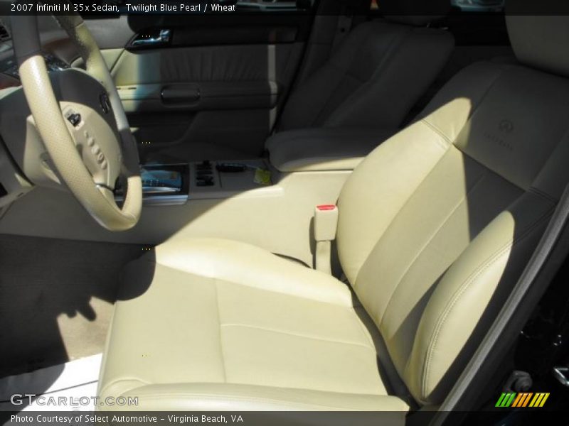 Twilight Blue Pearl / Wheat 2007 Infiniti M 35x Sedan