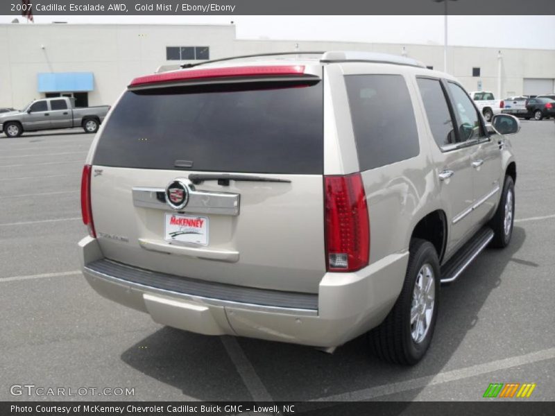 Gold Mist / Ebony/Ebony 2007 Cadillac Escalade AWD