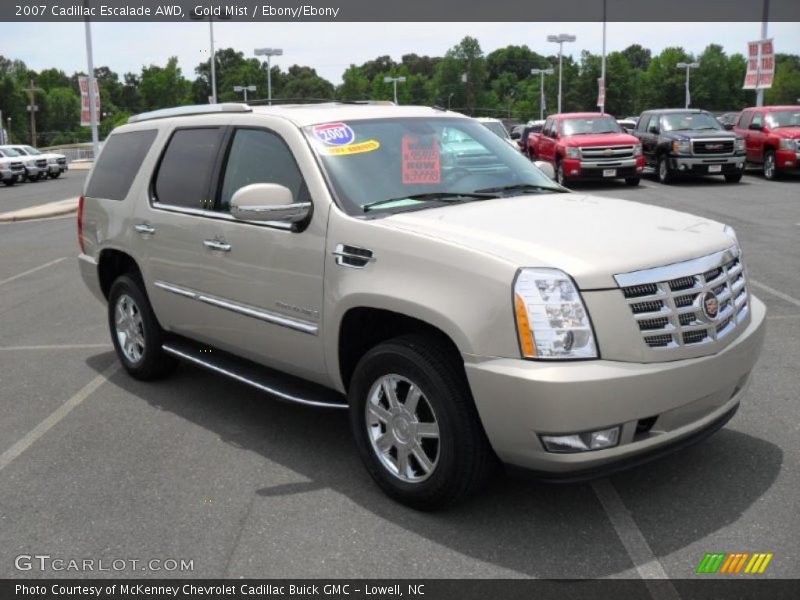 Gold Mist / Ebony/Ebony 2007 Cadillac Escalade AWD