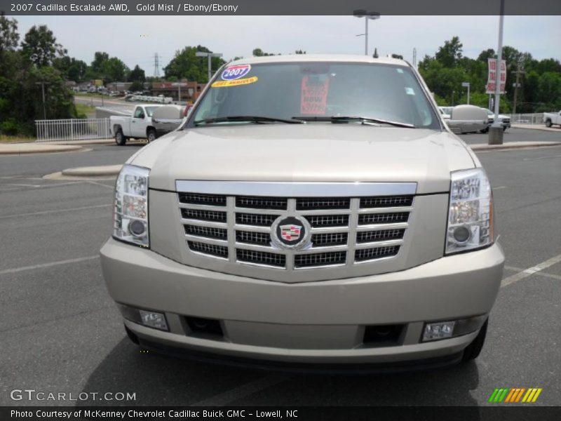 Gold Mist / Ebony/Ebony 2007 Cadillac Escalade AWD