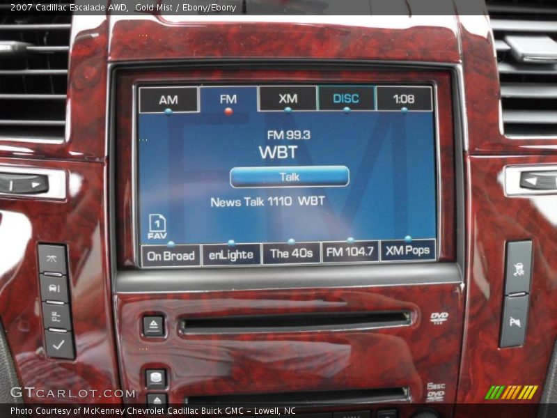 Gold Mist / Ebony/Ebony 2007 Cadillac Escalade AWD