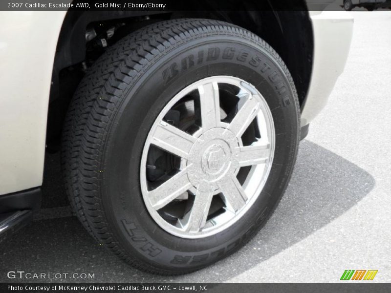 Gold Mist / Ebony/Ebony 2007 Cadillac Escalade AWD