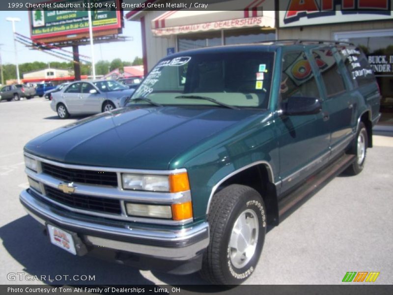 Emerald Green Metallic / Gray 1999 Chevrolet Suburban K1500 4x4