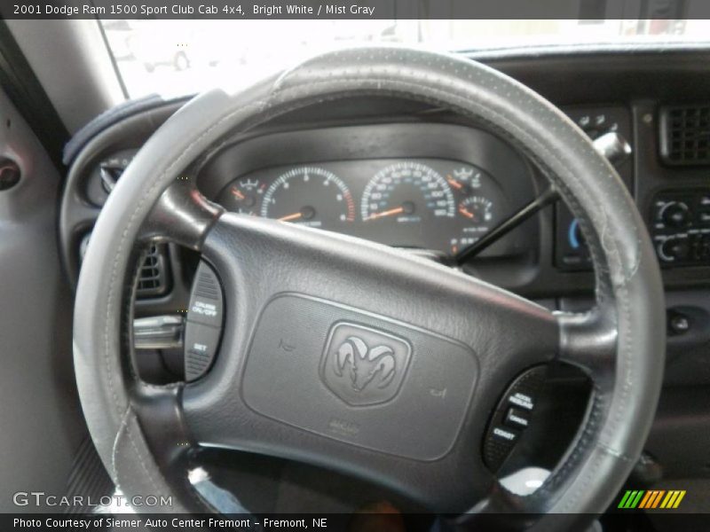 Bright White / Mist Gray 2001 Dodge Ram 1500 Sport Club Cab 4x4