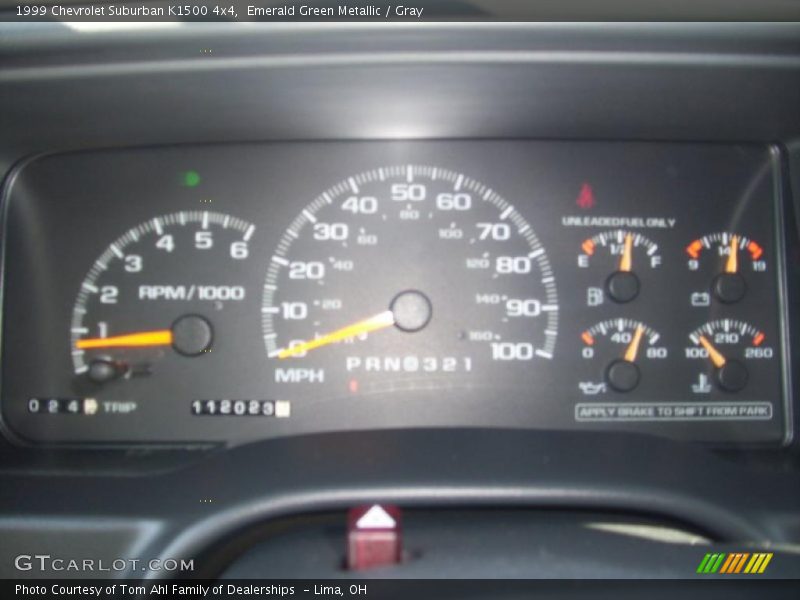 Emerald Green Metallic / Gray 1999 Chevrolet Suburban K1500 4x4