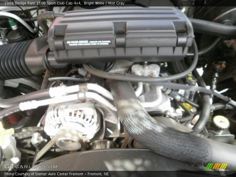 Bright White / Mist Gray 2001 Dodge Ram 1500 Sport Club Cab 4x4