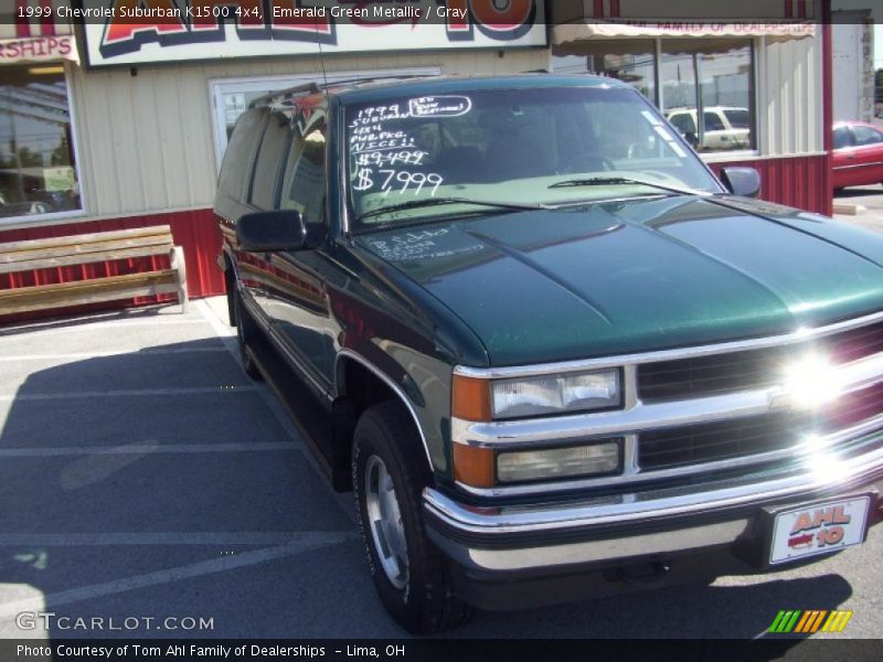 Emerald Green Metallic / Gray 1999 Chevrolet Suburban K1500 4x4