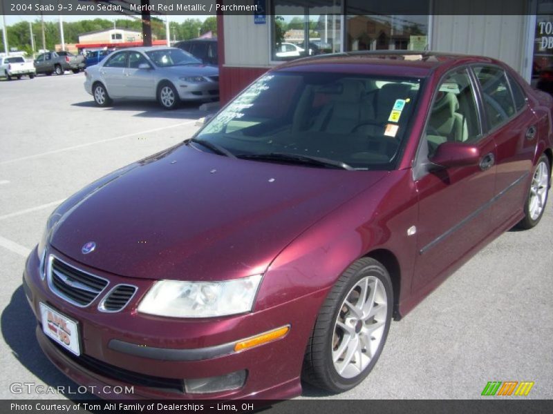 Merlot Red Metallic / Parchment 2004 Saab 9-3 Aero Sedan