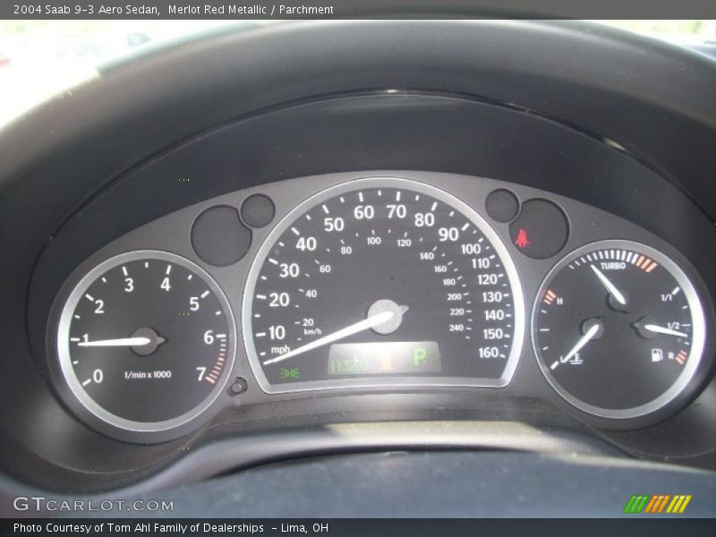 Merlot Red Metallic / Parchment 2004 Saab 9-3 Aero Sedan