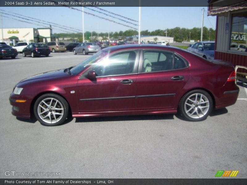 Merlot Red Metallic / Parchment 2004 Saab 9-3 Aero Sedan
