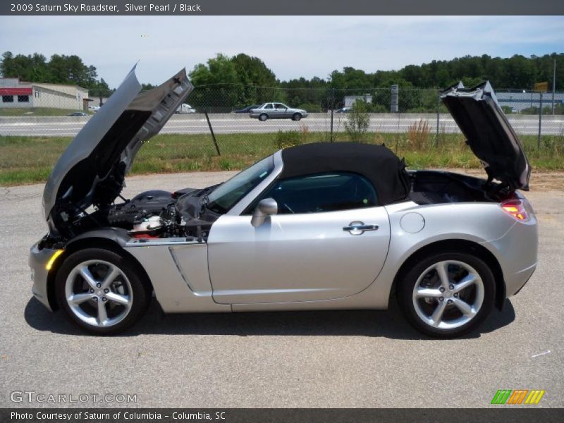 Silver Pearl / Black 2009 Saturn Sky Roadster