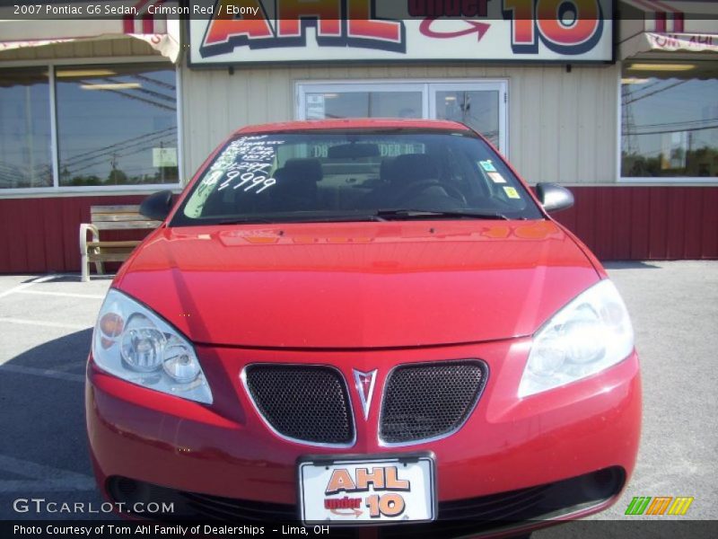 Crimson Red / Ebony 2007 Pontiac G6 Sedan
