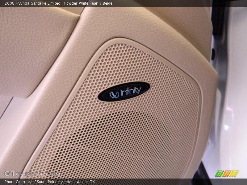 Powder White Pearl / Beige 2008 Hyundai Santa Fe Limited