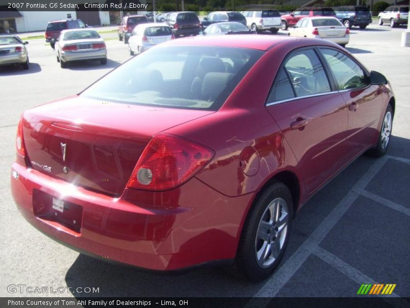 Crimson Red / Ebony 2007 Pontiac G6 Sedan