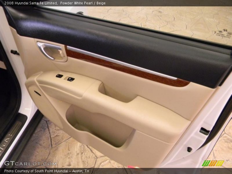 Powder White Pearl / Beige 2008 Hyundai Santa Fe Limited