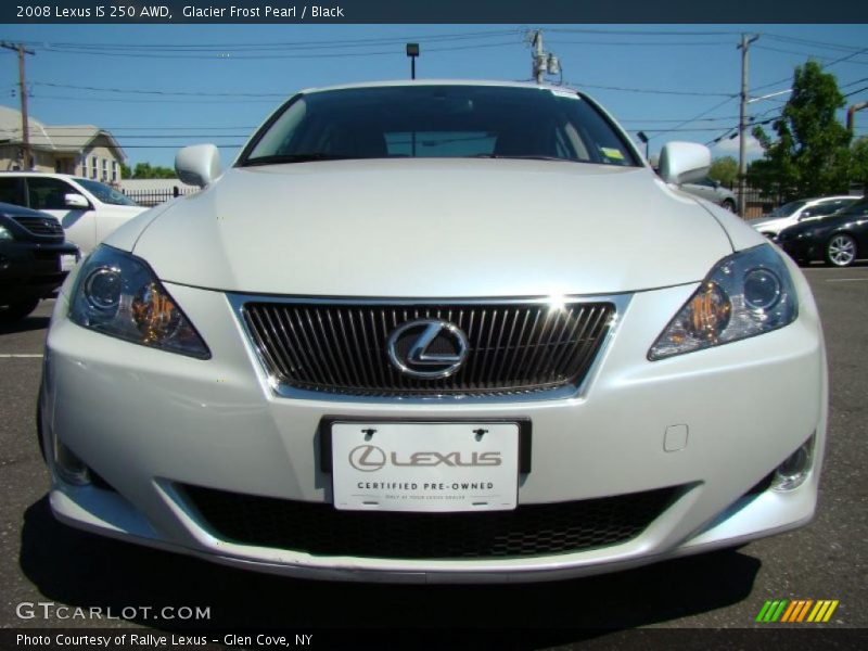 Glacier Frost Pearl / Black 2008 Lexus IS 250 AWD