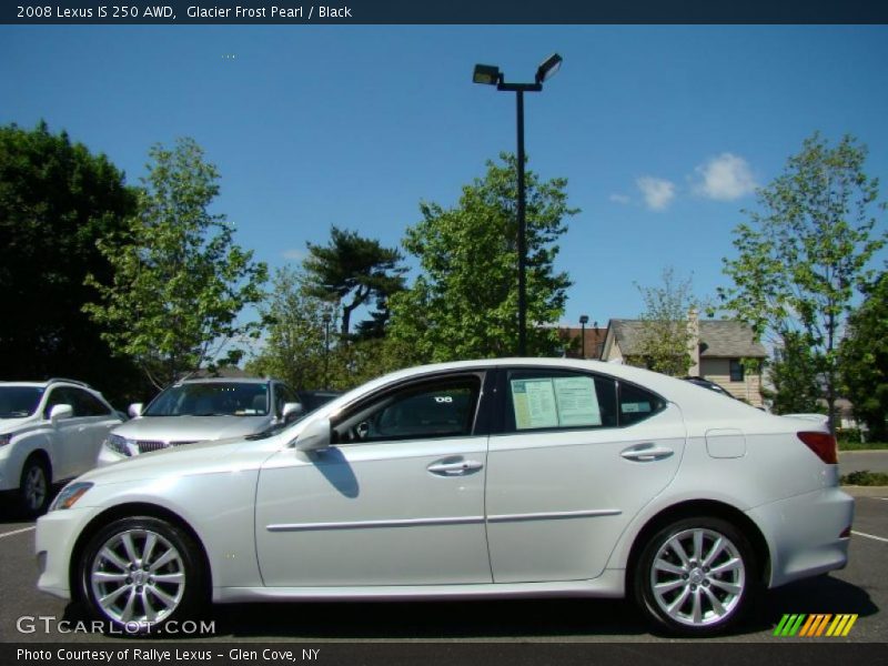 Glacier Frost Pearl / Black 2008 Lexus IS 250 AWD