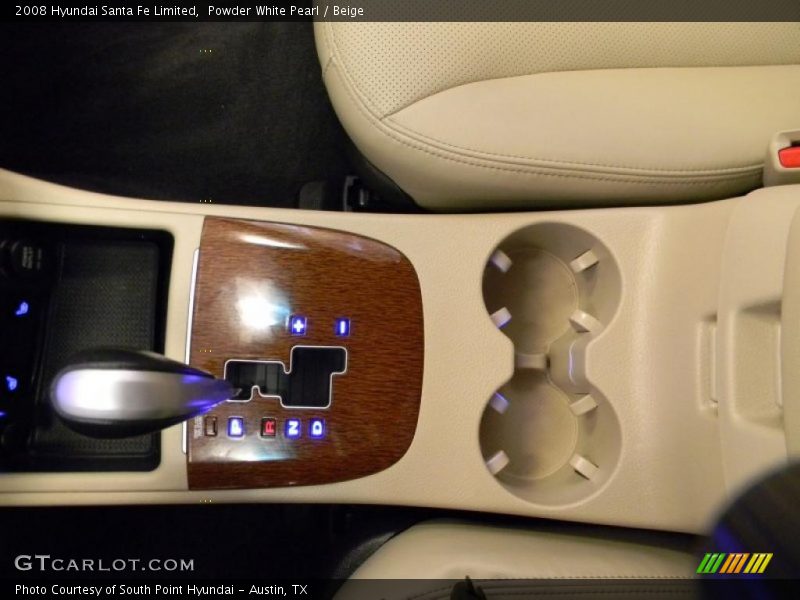 Powder White Pearl / Beige 2008 Hyundai Santa Fe Limited
