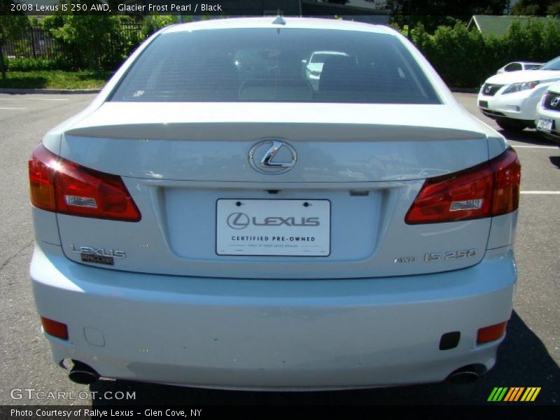Glacier Frost Pearl / Black 2008 Lexus IS 250 AWD