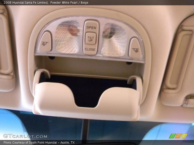 Powder White Pearl / Beige 2008 Hyundai Santa Fe Limited