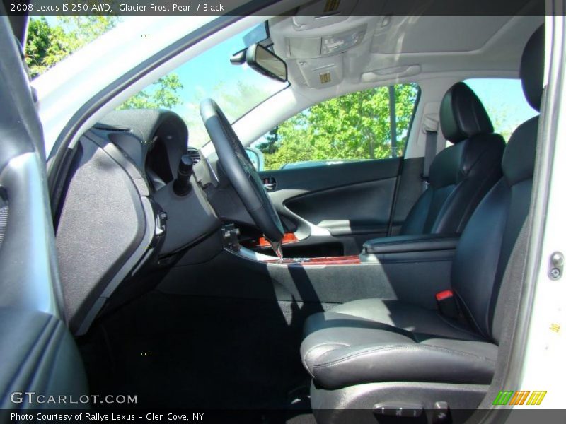 Glacier Frost Pearl / Black 2008 Lexus IS 250 AWD