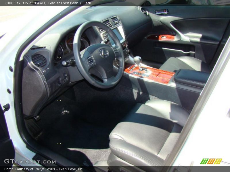Glacier Frost Pearl / Black 2008 Lexus IS 250 AWD