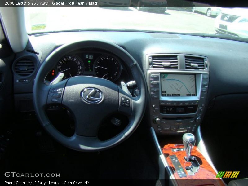 Glacier Frost Pearl / Black 2008 Lexus IS 250 AWD