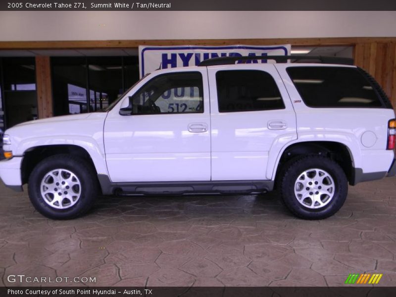 Summit White / Tan/Neutral 2005 Chevrolet Tahoe Z71