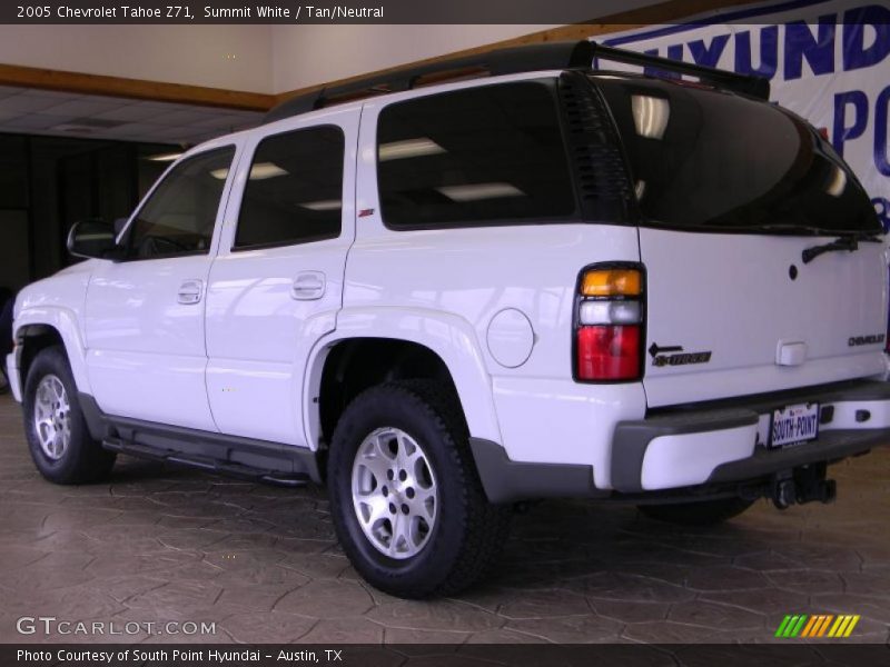 Summit White / Tan/Neutral 2005 Chevrolet Tahoe Z71