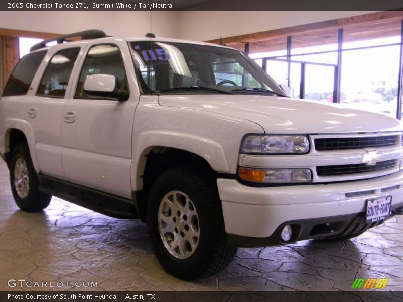 Summit White / Tan/Neutral 2005 Chevrolet Tahoe Z71