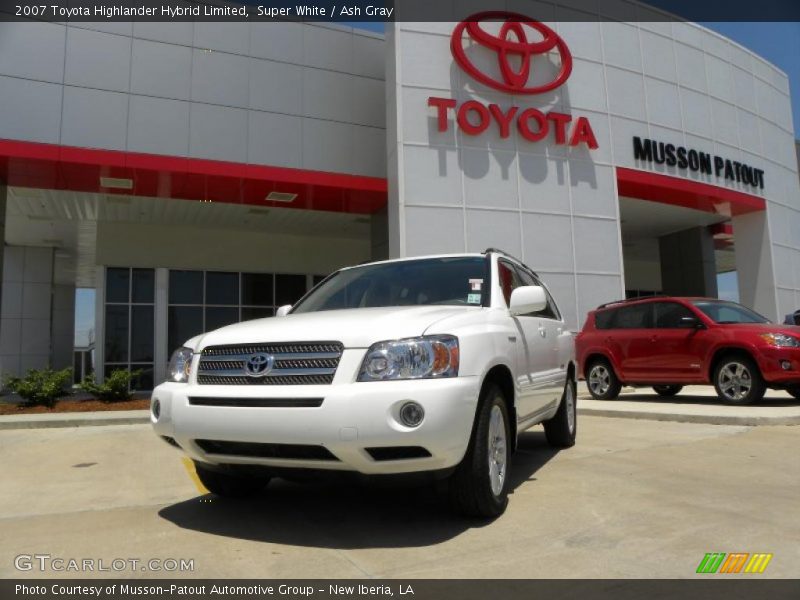 Super White / Ash Gray 2007 Toyota Highlander Hybrid Limited