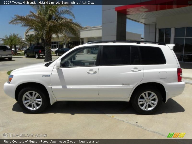 Super White / Ash Gray 2007 Toyota Highlander Hybrid Limited